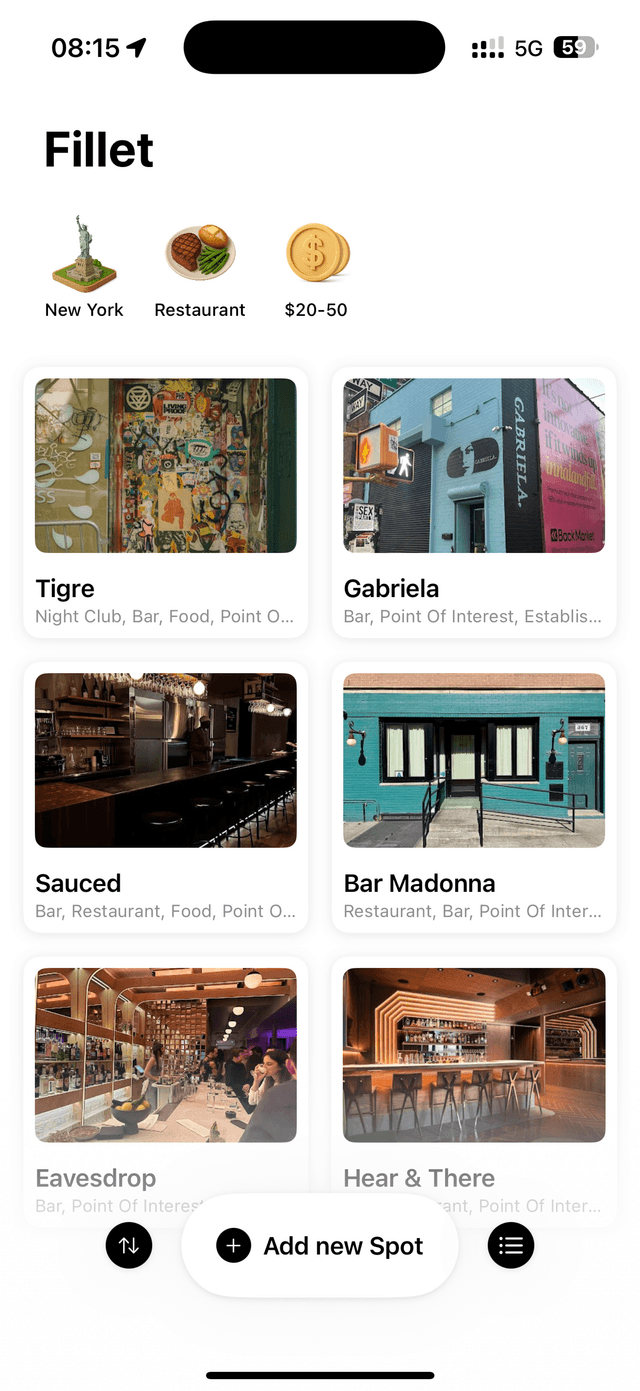 Filet App Screenshot